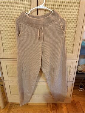 rag & bone Ribbed Knit Joggers in Camel